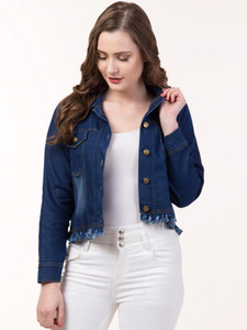 FUNDAY FASHION Full Sleeve Solid Women Denim Jacket