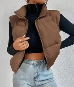 HR FASHION Sleeveless Solid Women Jacket