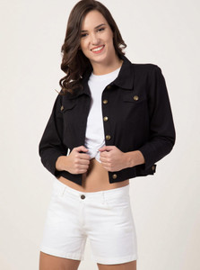 FUNDAY FASHION 3/4th Sleeve Solid Women Jacket