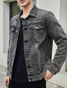 ELECTROSTAR Full Sleeve Solid Men Denim Jacket