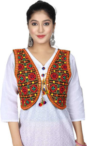 shivamfashion Sleeveless Embroidered Women Jacket