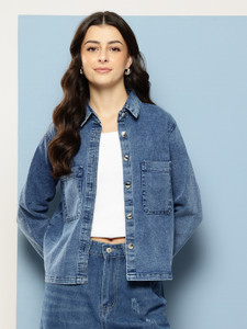 METRONAUT Full Sleeve Solid Women Denim Jacket