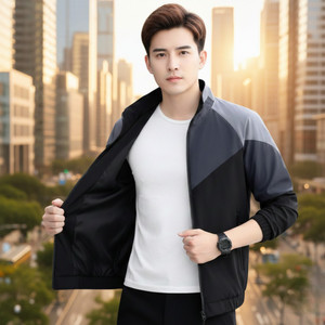 The Harry Hub Full Sleeve Colorblock Men Jacket