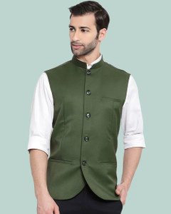 Rocksy Sleeveless Solid Men Jacket