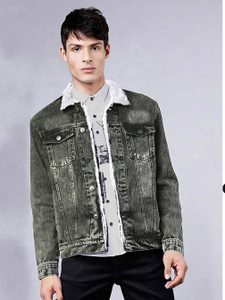 ATHRZ Full Sleeve Solid Men Denim Jacket