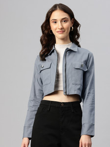 Popnetic Full Sleeve Solid Women Jacket