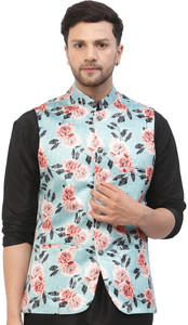 TS Lifestyle Sleeveless Floral Print Men Jacket