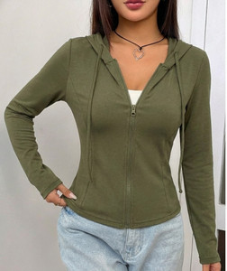 Elyraa Full Sleeve Solid Women Jacket