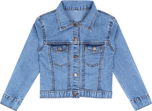 Superminis Full Sleeve Solid Boys & Girls Denim Jacket