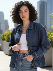 Urbano Fashion Full Sleeve Washed Women Denim Jacket