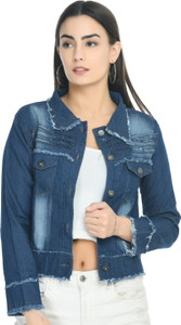 GS FASHION Full Sleeve Washed Women Denim Jacket