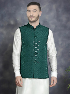 SG LEMAN Sleeveless Embellished Men Jacket