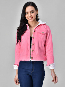 FUNDAY FASHION 3/4th Sleeve Washed Women Jacket