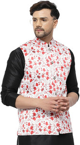 TS Lifestyle Sleeveless Floral Print Men Jacket