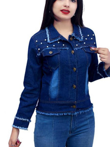 KASHIAN Full Sleeve Solid Women Denim Jacket