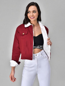 FUNDAY FASHION 3/4th Sleeve Washed Women Jacket