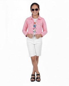 Jeany Full Sleeve Colorblock Girls Denim Jacket