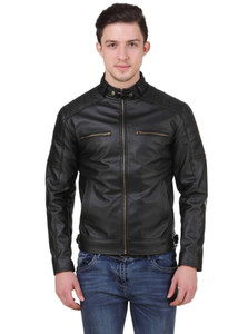 Leather Retail Full Sleeve Solid Men Jacket