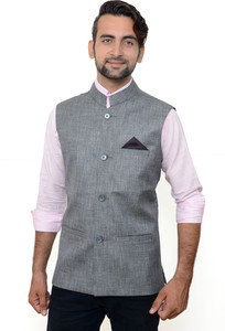 OORA Solid Men Waistcoat