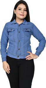 CHEENU GARMENTS Full Sleeve Solid Women Denim Jacket