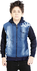 AD & AV Full Sleeve Printed Boys Denim Jacket