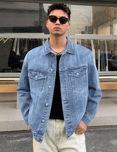 Urbano Fashion Full Sleeve Washed Men Denim Jacket