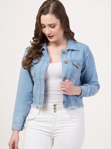 FUNDAY FASHION Full Sleeve Solid Women Denim Jacket