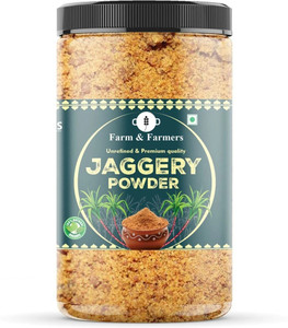 Farm & Farmers Premium Organic, Unrefined & Unadulterated Natural Sweetener, Gur / Gud Powder Jaggery