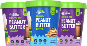 ALPINO Peanut Butter Combo Pack - Chocolate Smooth/Crunch & Classic Crunch