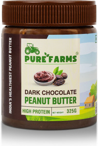 प्योर फार्म्स Chocolate Peanut Butter, Crunchy Delight with Rich, Pure Cocoa Classic Snack 325 g