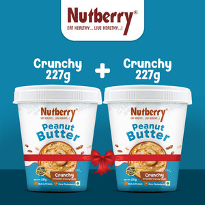 Nutberry PEANUT BUTTER CRUNCHY 227GM X 2 (COMBO PACK)