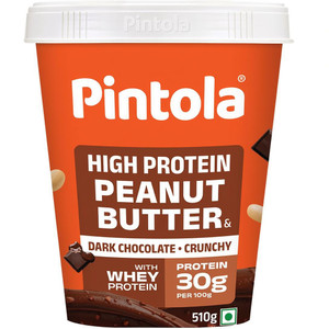 Pintola High Protein Peanut Butter Dark Chocolate Crunchy 350g - Image 1