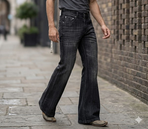 APJ Boot-Leg Men Dark Grey Jeans - Image 3