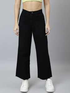 GUTI Flared Women Black Jeans