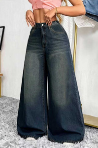HUNTER & HAYES Baggy Fit Women Blue Jeans
