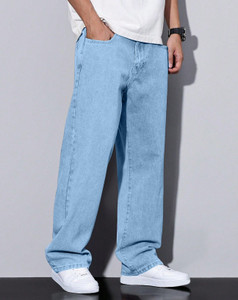 Plus91 Straight Fit Men Light Blue Jeans - Image 6