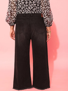 CURVY STREET Flared Women Black Jeans