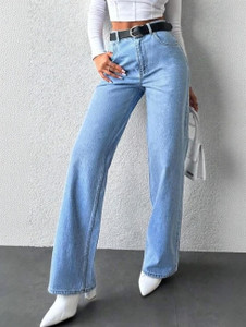 silver threads Boyfriend Women Light Blue Jeans