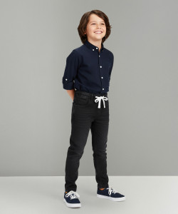 PROVOGUE Jogger Fit Boys Black Jeans