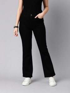 KASHIAN Flared Women Black Jeans