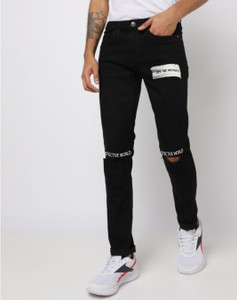 ARJ Slim Men Black Jeans