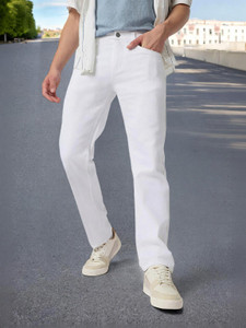 Urbano Fashion Regular Men White Jeans