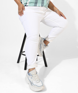 Instafab Plus Regular Women White Jeans