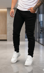 AIRCRAFTJEANS Relaxed Fit Men Black Jeans