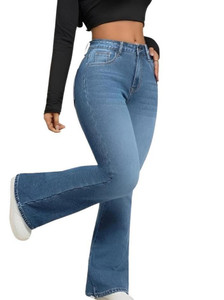 BEN MARTIN Boot-Leg Women White Jeans