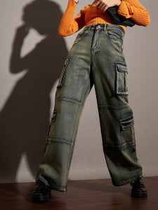 SASSAFRAS Regular Women Green Jeans