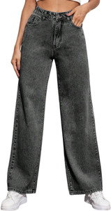 TYFFYN Wide Leg Women Grey Jeans