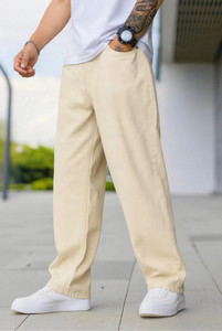 vura Loose Fit Men Beige Jeans - Image 5