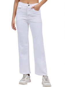 3BUTTERFLIES Boyfriend Women White Jeans