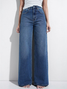 Pompous Relaxed Fit Women Dark Blue Jeans